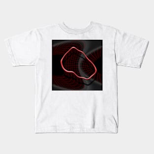 liquid - red-circle -clocks Kids T-Shirt